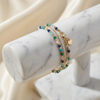 Multi-Stone Beaded Chain Bracelet