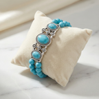 Turquoise Beaded Statement Bracelet