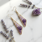 Boho-chic Amethyst Earrings