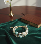 Gemstones Cultured Pearl Twist Knot Choker