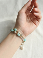 Gemstones Cultured Pearl Twist Knot Choker