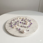 Matte Amethyst and Freshwater Pearls Necklace