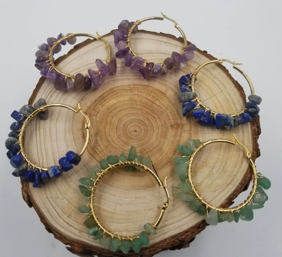 Handmade Aventurine Crystal Earrings