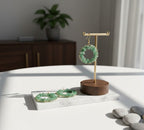 Natural Stone Round Earrings