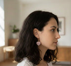 Rose Quartz Heart Earrings