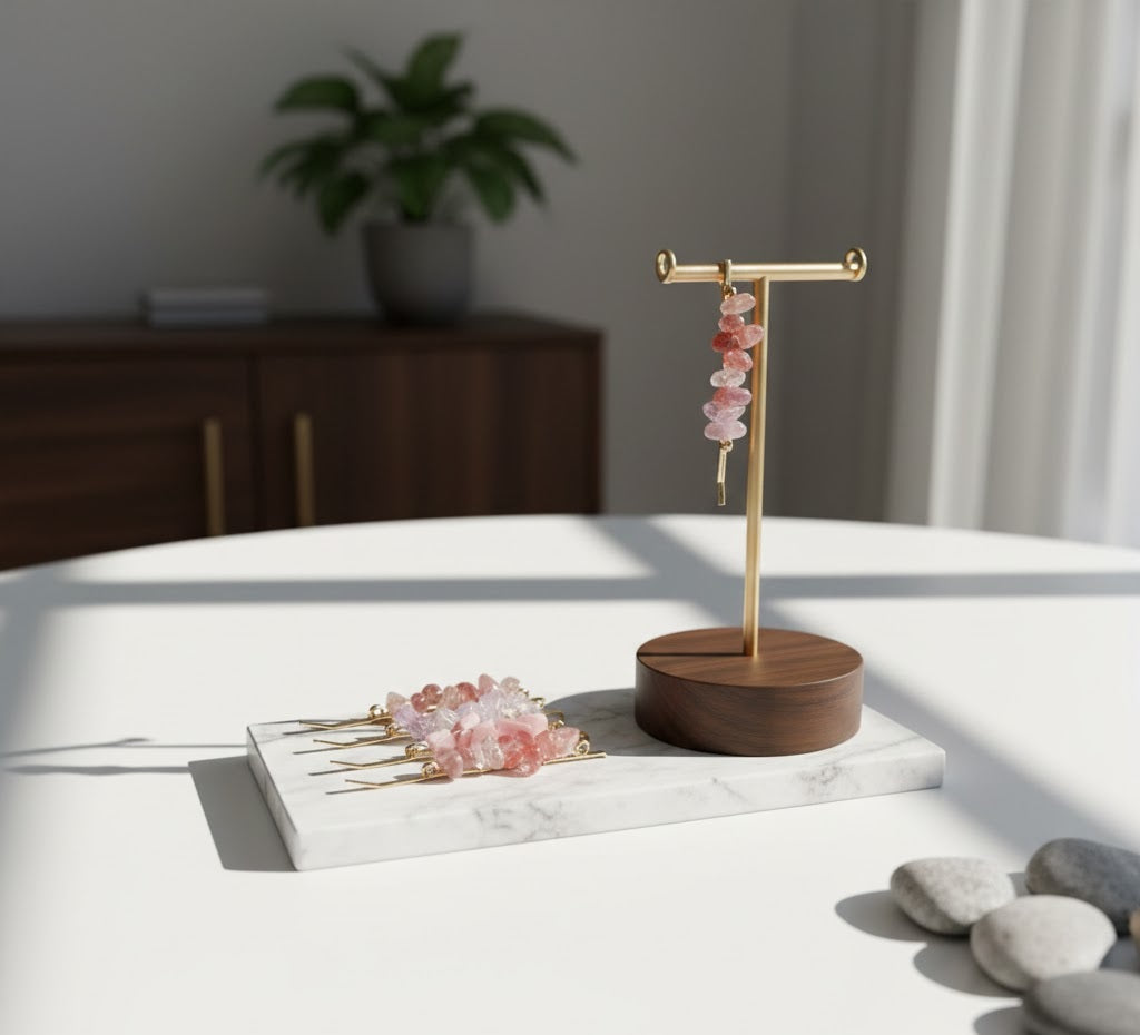 Natural Stone Crushed Stone Hair Pin Set